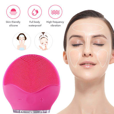 Electric waterproof silicone cleansing instrument